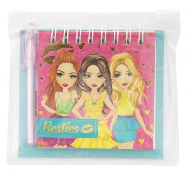 Mini-Notizblock mit Stift Besties