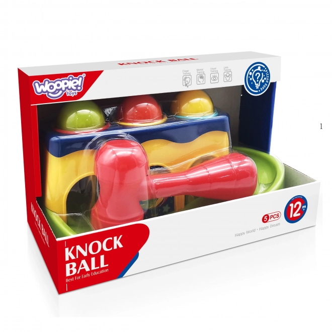 Bunte Holzklopfbank mit Hammer Montessori für Kleinkinder