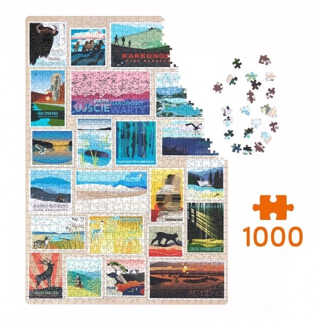 Puzzle Polnische Nationalparks 1000 Teile