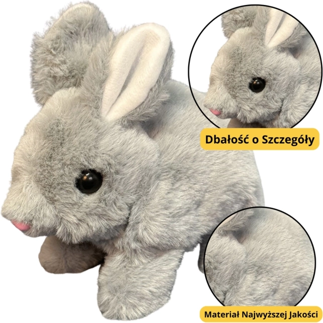 Plüschspielzeug Hase Kaninchen grau 18 cm