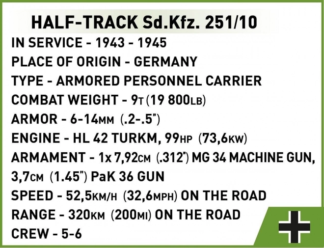 Cobi Sd.Kfz. 251 Halbkettenfahrzeug Bausatz