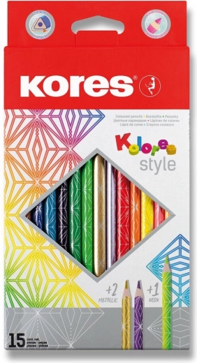 Dreieckige Buntstifte Kolores Style 15 Stk