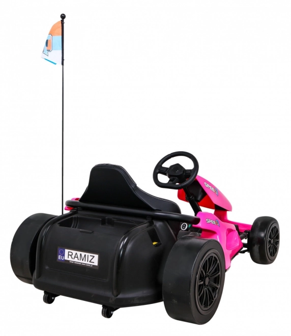 Speed 7 Drift King batteriebetriebenes Kart für Kinder Rosa + Driftfunktion + Sportsitz + 2 Geschwindigkeiten + EVA