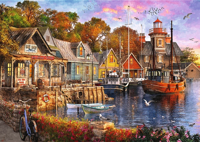 Malerischer Hafen voller Farben