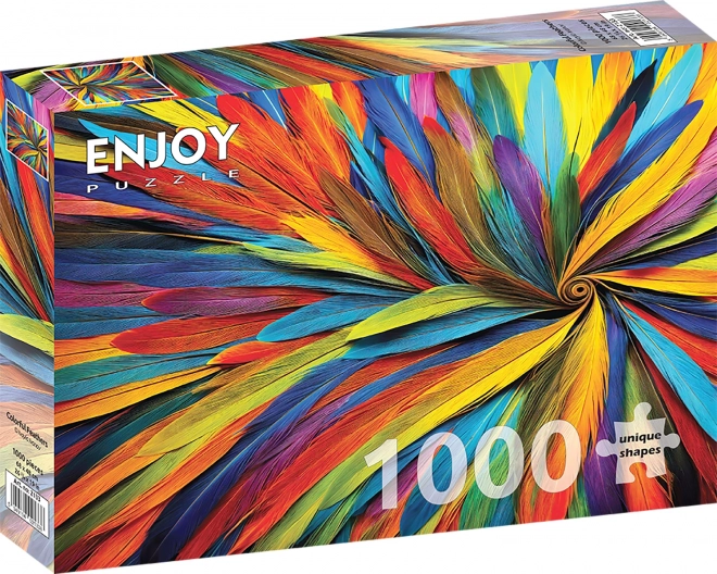 Enjoy Puzzle Bunte Federn 1000 Teile