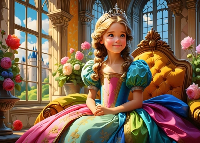 Prinzessin auf dem Thron Puzzle 500 Teile