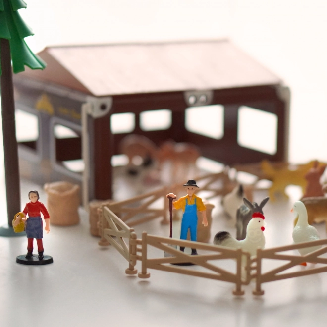 Woopie kleiner bauernhof-spielset mit tieren und zubehör