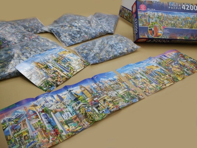 EDUCA Puzzle Die Welt herum 42000 Teile