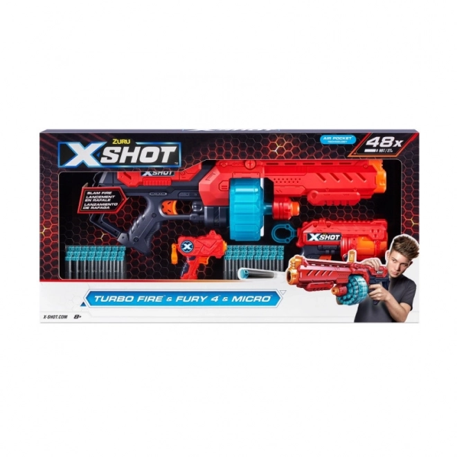 X-Shot Excel Combo Pack - Turbo Fire, Fury 4 und Micro