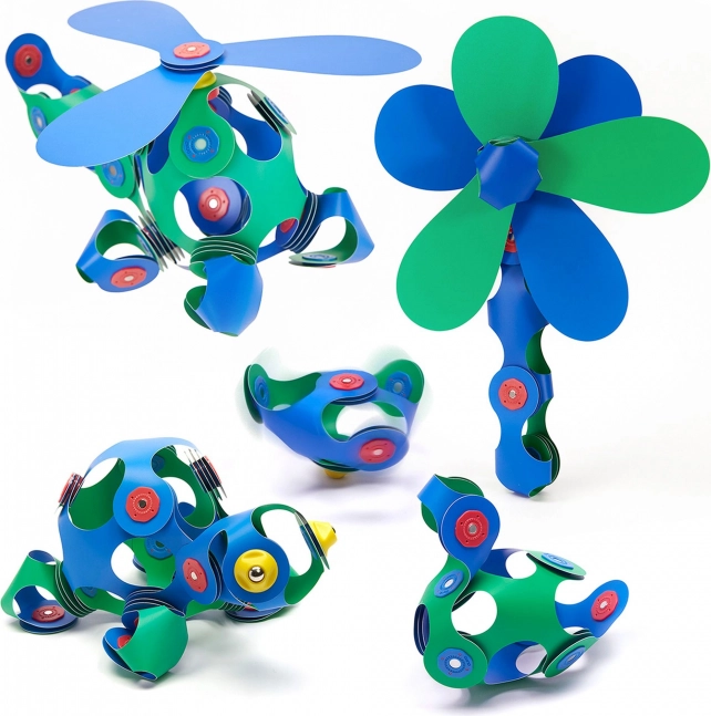 Clixo Magnetische Bausteine Set Blau & Grün