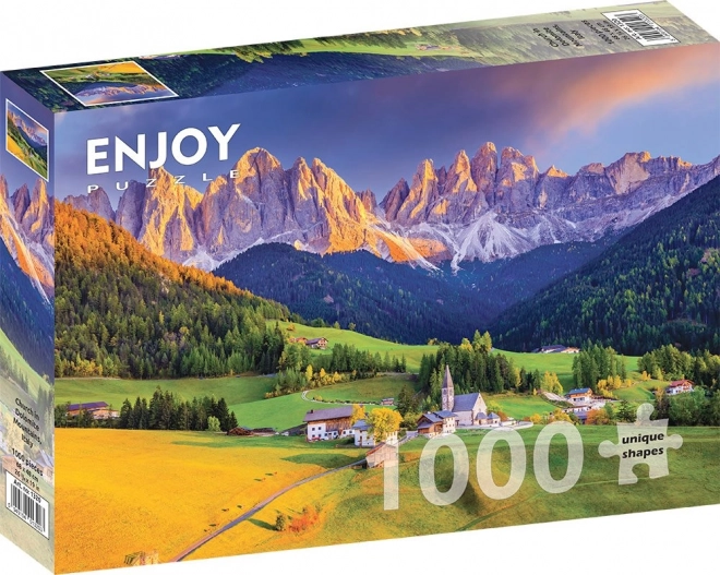 Enjoy Puzzle Kirche in den Dolomiten, Italien 1000 Teile