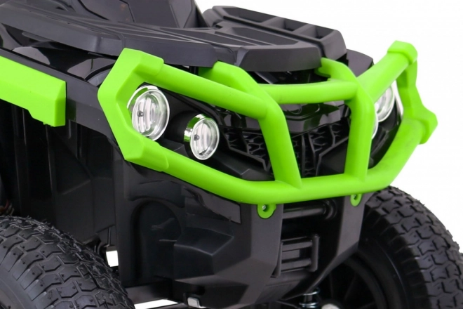 Kinder-Quad ATV Air Batterie Quad Schwarz-Grün + aufblasbare Räder + Radio MP3 + langsamer Start