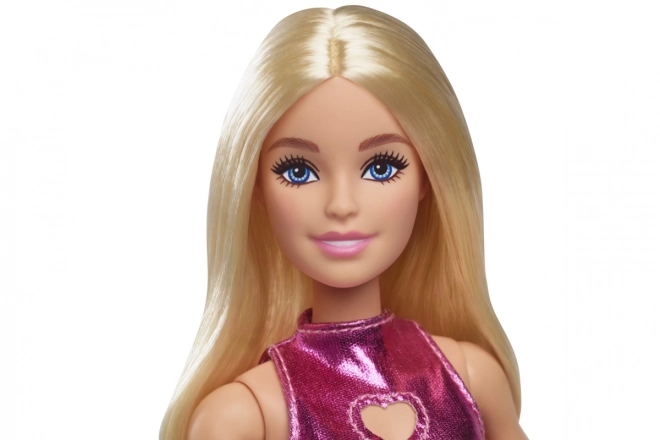 Barbie Modelpuppe in Glänzendem Kleid mit Herz