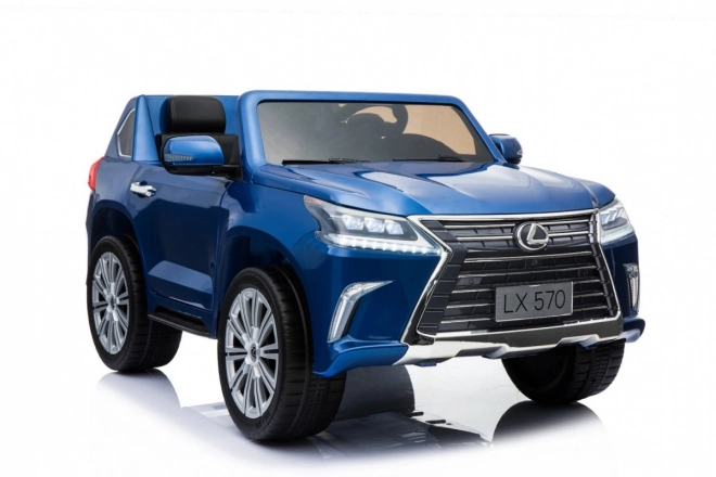 Lexus LX570 Bemaltes Auto für 2 Kinder Blau + Fernbedienung + EVA-Räder + Radio mit LED MP3