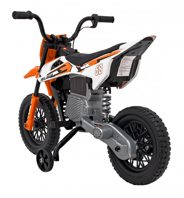 Kinderfahrt auf dem Motorrad PANTONE 361C Orange mit EVA-Rädern und Audiopanel