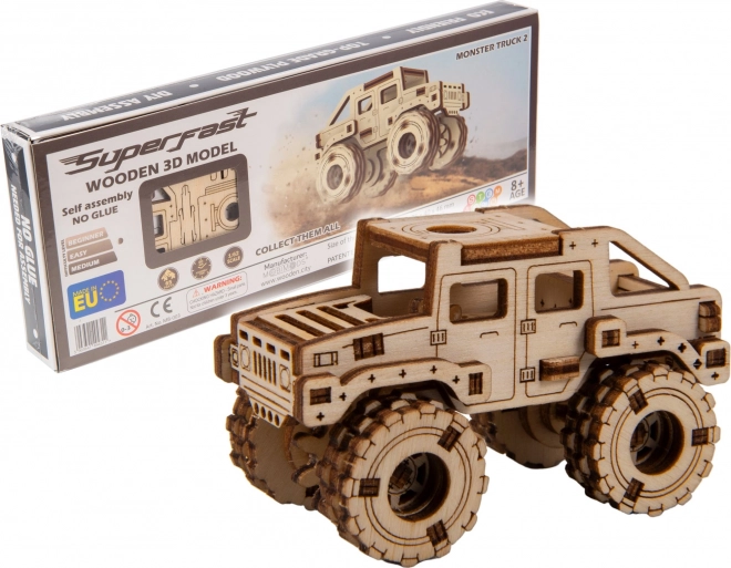 3D Holzpuzzle Monster Truck Modell