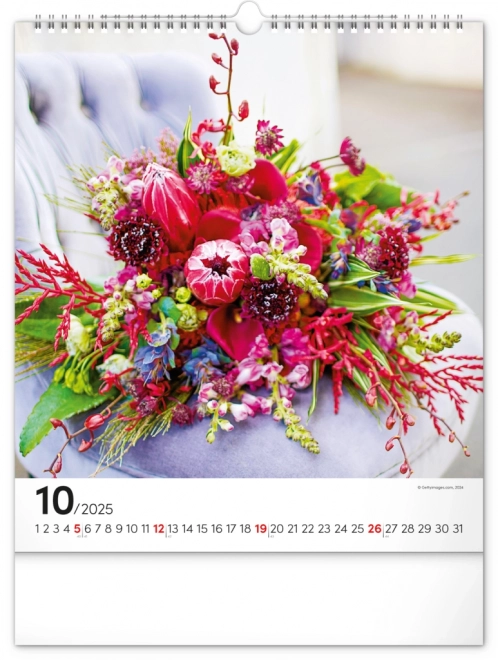 Notique Wandkalender Blumen 2025