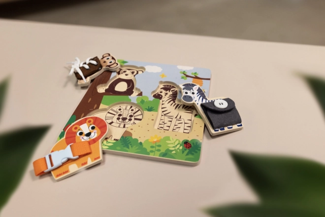 Montessori-Holzpuzzle Safari-Abenteuer für Kinder