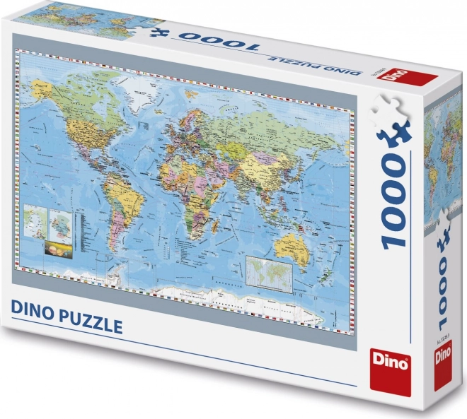 Dino Puzzle Politische Weltkarte 1000 Teile