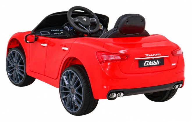 Maserati Ghibli Batterie für Kinder Rot + Fernsteuerung + Langsamer Start + EVA + MP3 USB + LED-Diode