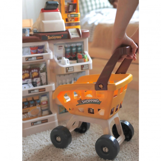 Supermarkt-Spielset mit Einkaufswagen und Zubehör