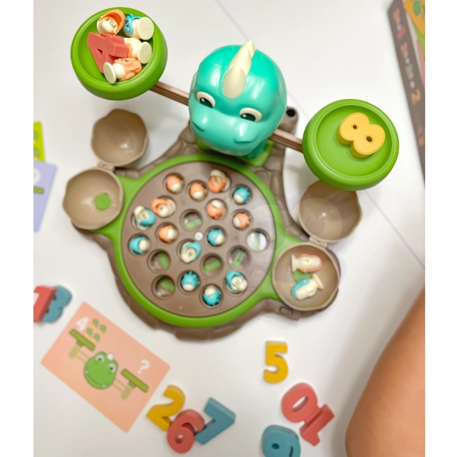 Woopie Lernspiel Dinosaurier Waage und Angelspiel