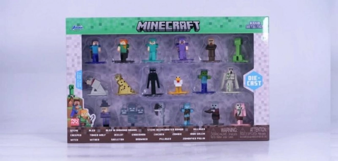 Minecraft Sammelfiguren aus Metall 18er-Set