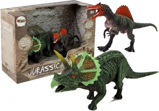 Dinosaurier Figuren Set Spinosaurus und Triceratops