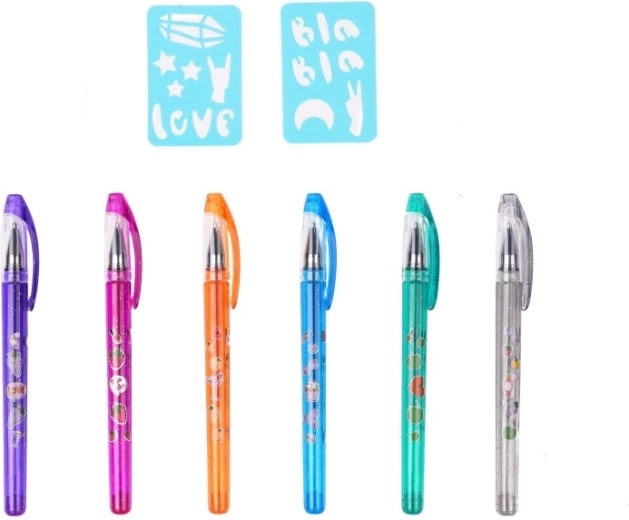 Sechs bunte, duftende Stifte