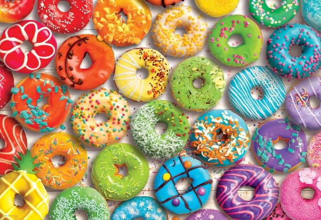 Eurographics Puzzle in Blechdose Donut-Regenbogen