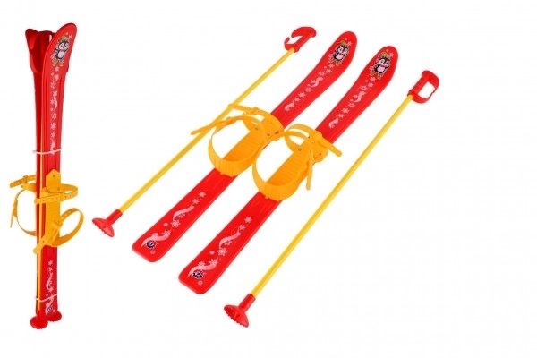 Kinder Ski Mit Stöcken Blau 76cm