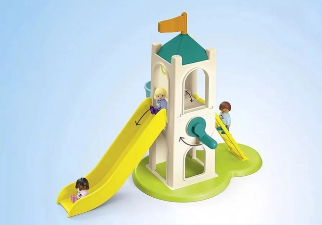 Playmobil 1.2.3 Abenteuer-Turm mit Eisstand Set