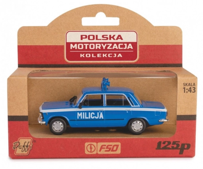 Polski Fiat 125P Milizmodell im Maßstab 1:43