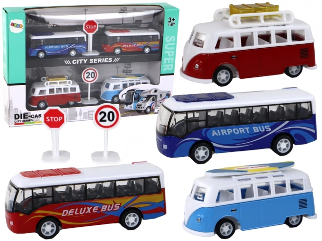 Friktionsgetriebene Wohnmobile und Busse Spielset