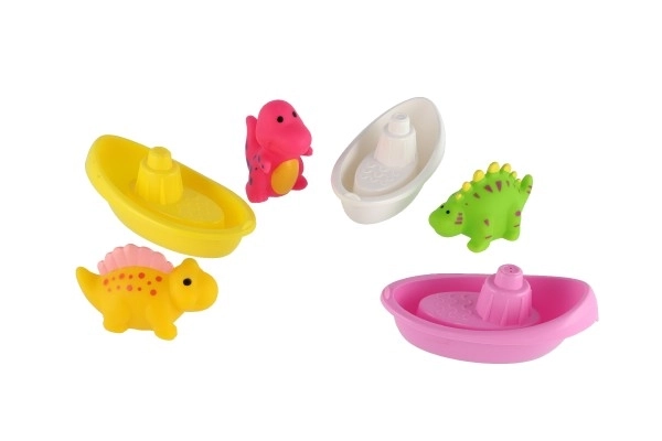 Badespielzeug: Boote und Dinosaurier - Wasserspaß Set