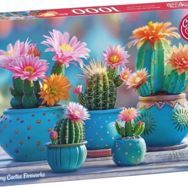Puzzle CHERRY PAZZI Blühendes Kaktus-Feuerwerk 1000 Teile