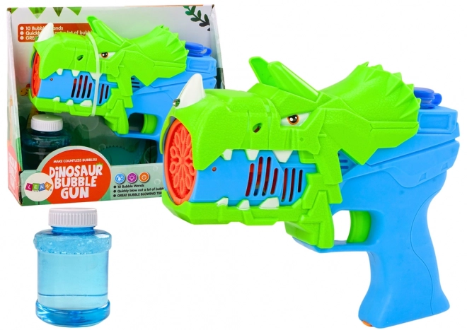Seifenblasenpistole Dinosaurier blau und grün