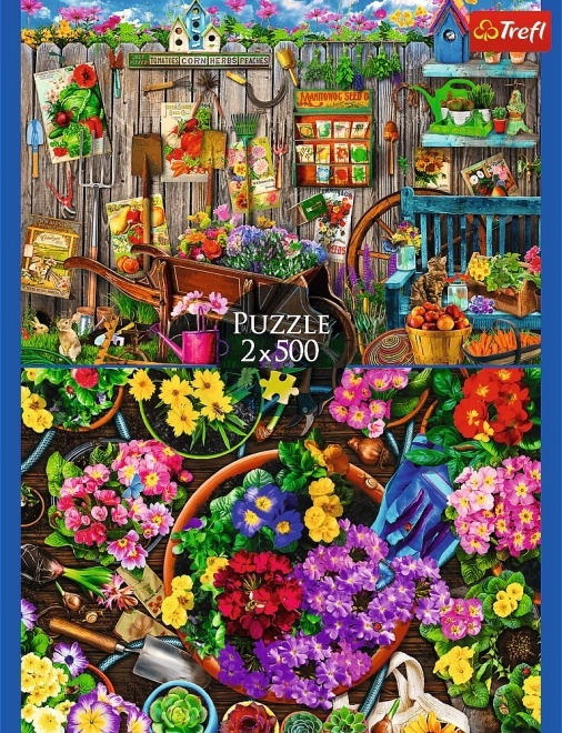 Puzzle Gartenarbeit 2x500 Teile