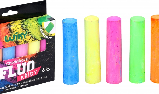 Fluoreszierende Gehwegkreiden 6 Stk.