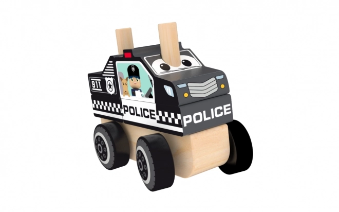 Holzspielzeug Polizeiwagen zum Zusammenbauen