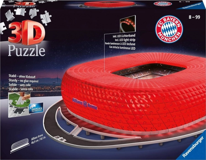 Ravensburger 3D Puzzle Nocturne Allianz Arena München, leuchtend