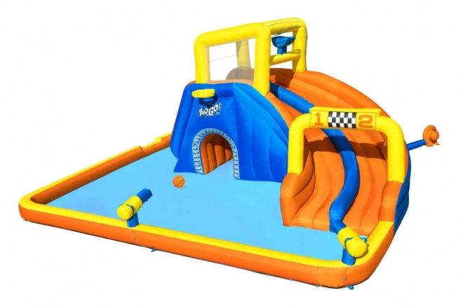 Wasservergnügungspark BESTWAY für Kinder 5+ Rutsche + Basketballkorb + Tunnel + Dusche