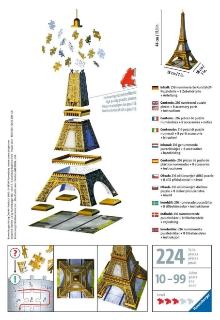 3D-Puzzle Eiffelturm 216 Teile von Ravensburger