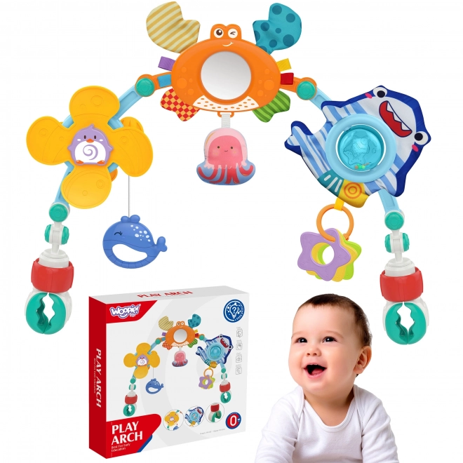Woopie Spielbogen mit Meeresfreunden für Kinderwagen, Bett oder Autositz