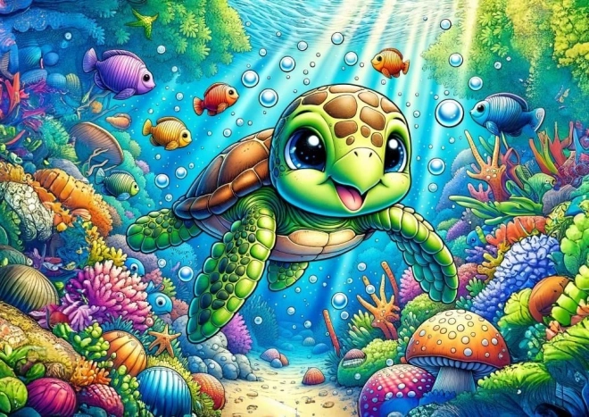 Puzzle Niedliche Meeresschildkröte