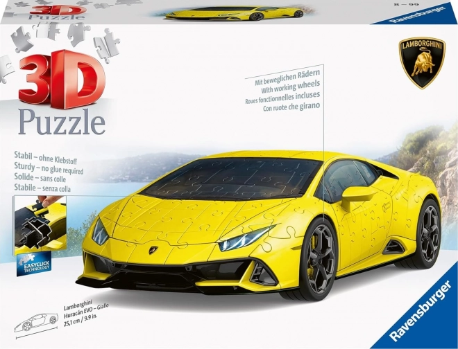 Lamborghini Huracán Evo 3D Puzzle, Gelb