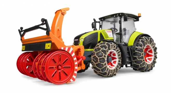 Bruder Traktor Claas Axion 950 mit Schneefräse