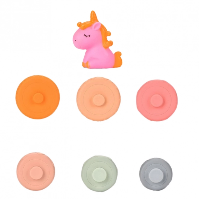 Sensorische Einhorn-Pyramide aus Gummi für Kleinkinder