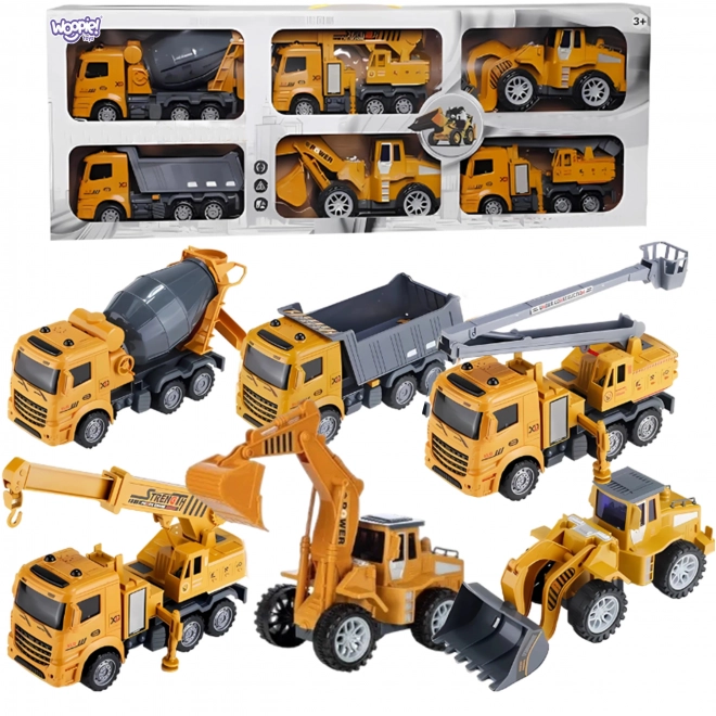 Großes Set Baufahrzeuge 6-in-1