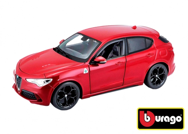 Bburago Alfa Romeo Stelvio Rot Modellauto im Maßstab 1:24